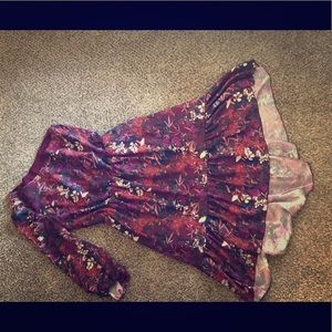 One Shoulder Floral Dress